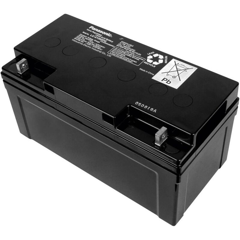 BATTERIE AU PLOMB 12 V 65 AH PANASONIC 12 V 65 AH PLOMB (AGM) (L X H X P) 350 X 175 X 166 MM RACCORD À VIS M6 CERTIFICATION VDS, SANS ENTRETIEN, AUTO A37258