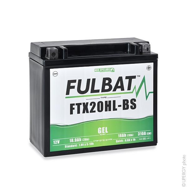 Batterie moto Fulbat YTX20HL-BS / FTX20HL-BS - Plomb Gel sans entretien 12V 18.9Ah 310A_0