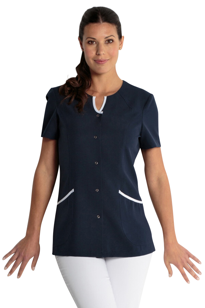 BLOUSE MÉDICALE COURTE BLEU MARINE