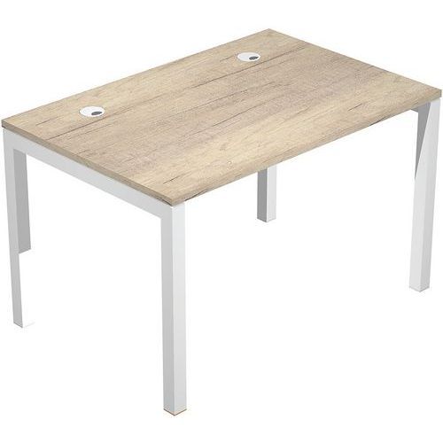 BUREAU PIED MÉTAL TRENDY 25MM - 120CM CHÊNE CANADIEN BLANC - ARTARREDI