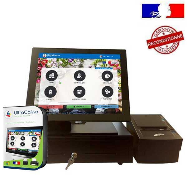 Caisse enregistreuse tactile robuste et performante pour fleuristes et horticulteurs - Pack reconditionné AURES YUNO_0