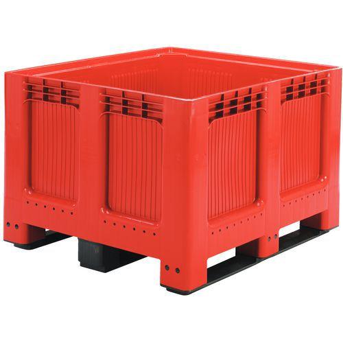 CAISSE-PALETTE GEOBOX 260L 2 SEMELLESFOND +PAROIS PLEINS