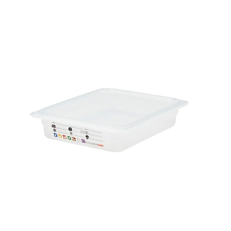 CAMBRO - 22PPT-190 - Bac GN 1/2 SafeTrack avec étiquette intégrée - 26,5 x 32,5 cm - Vente à l'unité (couvercle non inclus) - blanc plastique pol_0