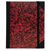 CARNET MARBRE 220X170, 192 PAGES LIGNÉES - ROUGE