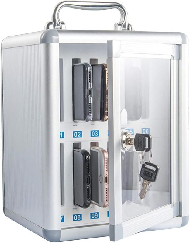 Casiers sécurisés KMT12 pour 12 téléphones portables - Aluminium et plexiglas - Bravour®_0