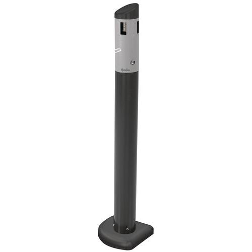 CENDRIER COLONNE SUR SOCLE CAPACITÉ 3 L COLORIS NOIR