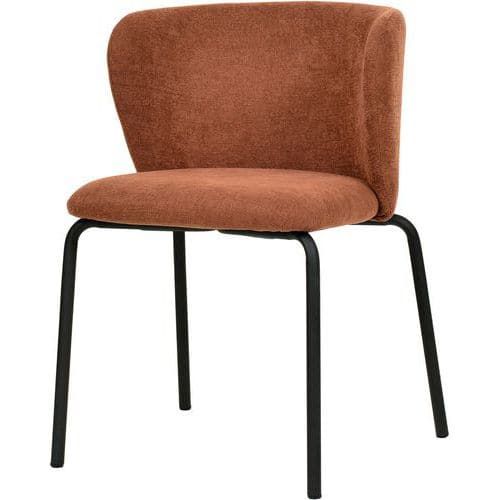 CHAISE EMPILABLE BREAK EN TISSU - MARRON-ROUGE - VEBA