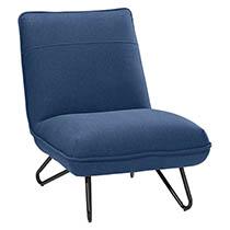 CHAISE EN TISSU DESIGN BLEU
