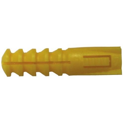 CHEVILLE POLYÉTHYLÈNE SANS COLLLERETTE JAUNE - DIAM 7 MM - 1000 PIÈCES RAM