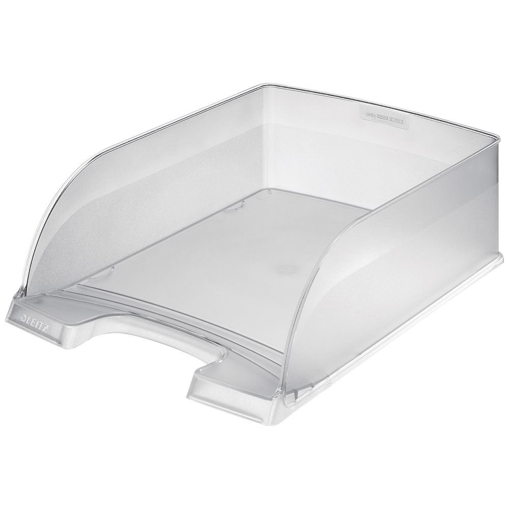 CORBEILLE A COURRIER ESSELTE - TRANSPARENTE -  GRANDE CAPACITE - 25.5 X 10 X 36 CM - LOT DE 4