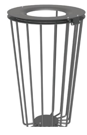 Corbeille publique moderne - LOFOTEN VIGIPIRATE 100 litres - Conforme aux réglementations avec ouverture latérale_0