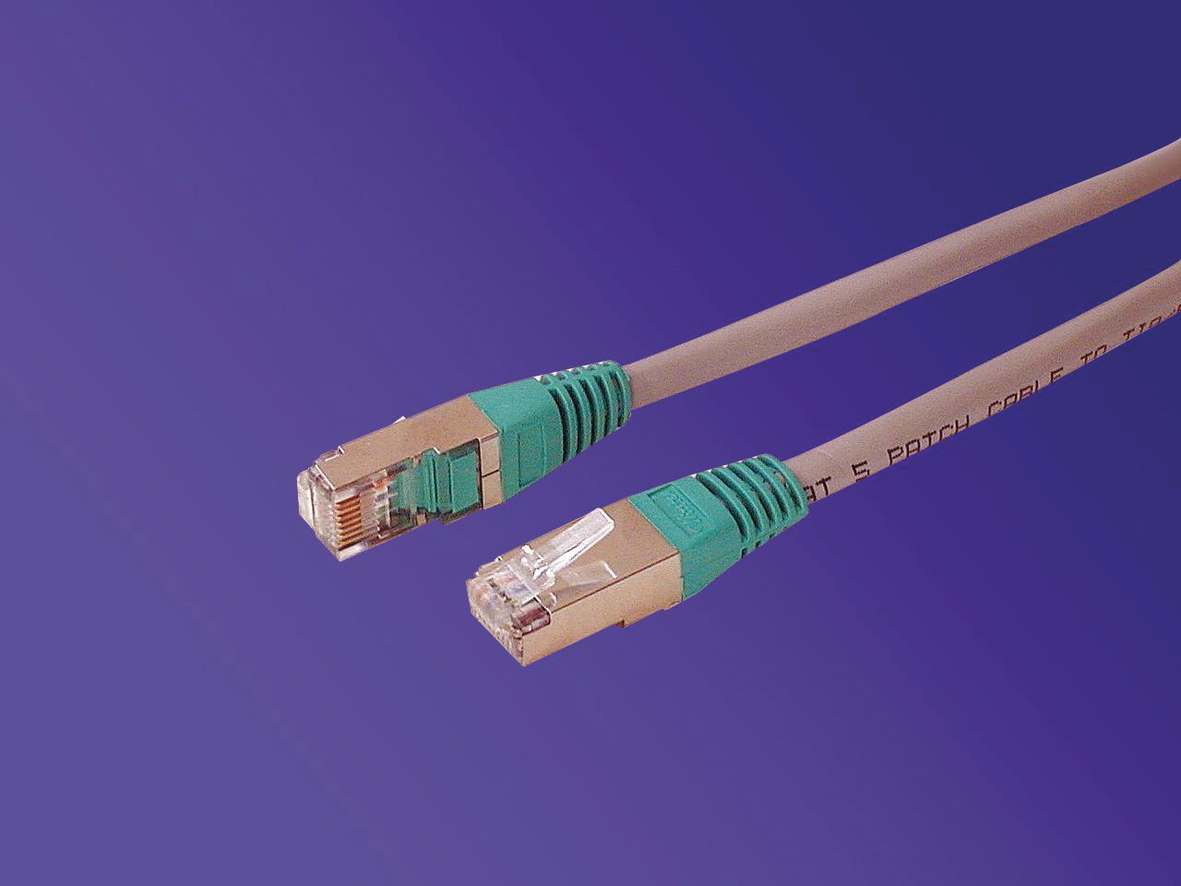 CORDON RJ45 CROISÉ CATÉGORIE 6 S/FTP GRIS - 10 M