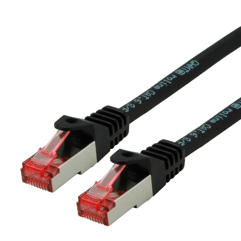 Cordon ROLINE S/FTP(PiMF) Cat.6, LSOH, Component Level, noir, 0,3 m_0