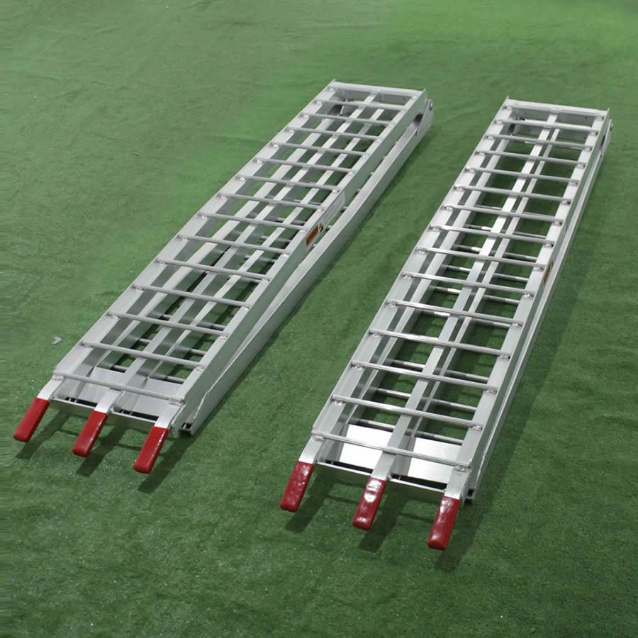 Couple de rampes de chargement pliables en aluminium - Settimi SRL - 310 cm, anti-dérapantes et légères_0