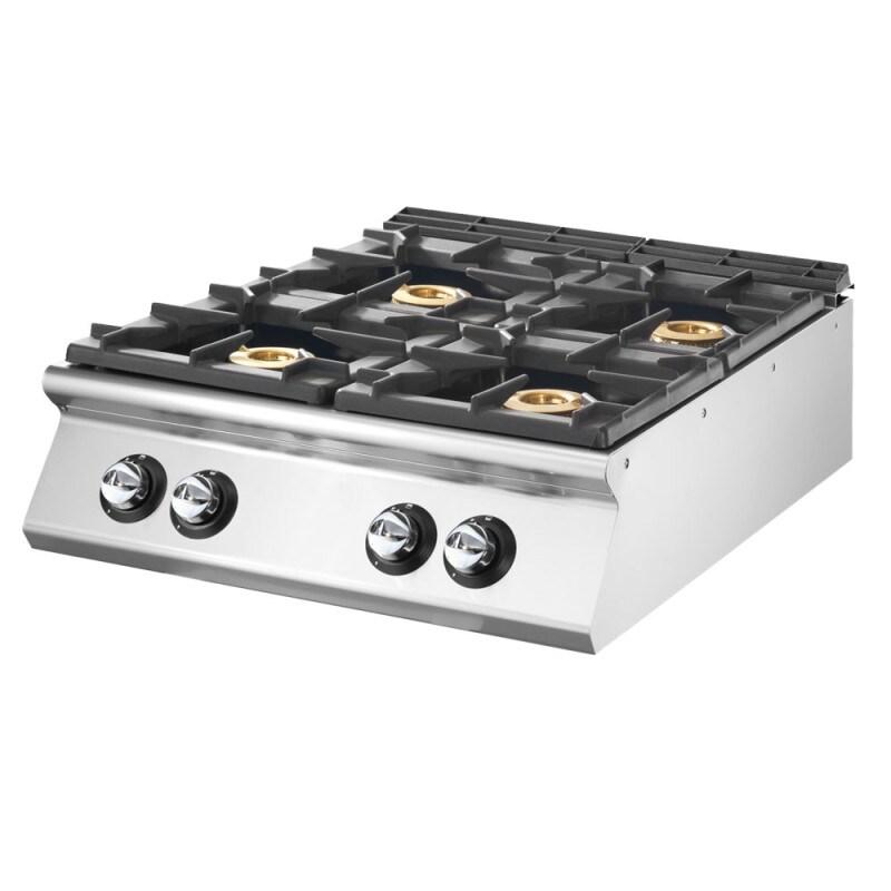 Cuisinière gaz, top, 4 brûleurs 800x730x250 mm - VIRTUS - 4068875004574_0