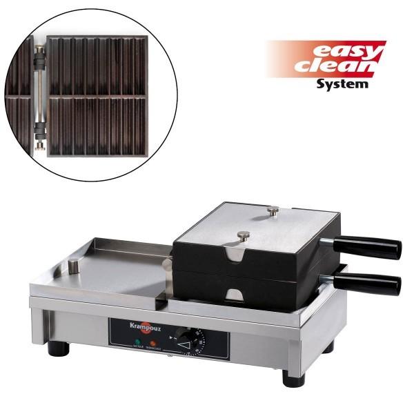 Gaufrier électrique professionnel churros - basculement gauche-droite - 182x113x28 mm - WECAVA - 1800W_0