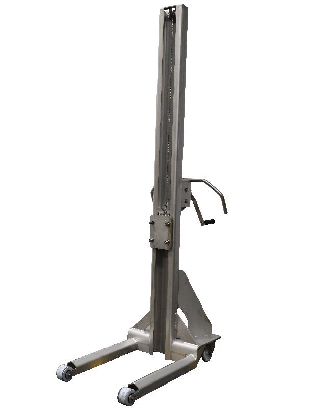 Gerbeur manuel en acier inoxydable 304L - Hauteur 2m - Capacité 150kg - Bobet Matériel_0
