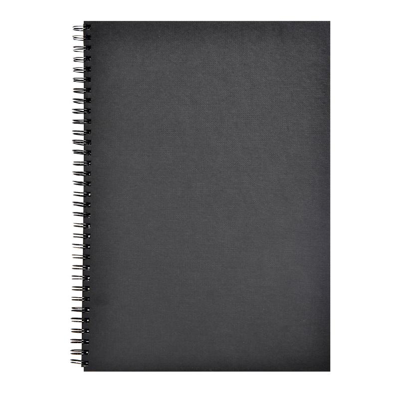 GOLDLINE CARNET SPIRALÉ 64F A3 140G F - NOIR - LOT DE 5