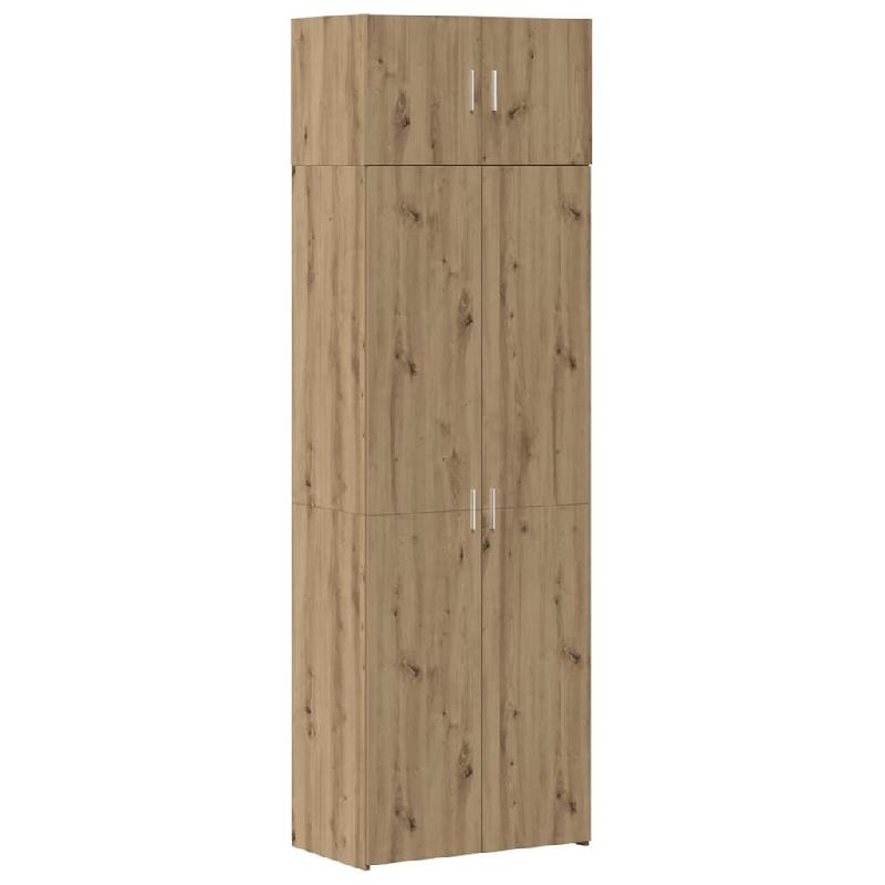 Helloshop26 - Armoire de rangement moderne avec 4 portes espace de stockage 70 x 42,5 x 225 cm en bois d'ingénierie chêne artisanal 02_0056003 - Boi_0