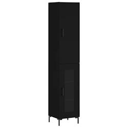 HELLOSHOP26 - Buffet bahut commode armoire meuble de rangement organisateur cuisine salle de séjour salon haut 34,5 x 34 x 180 cm bois d'ingénierie_0
