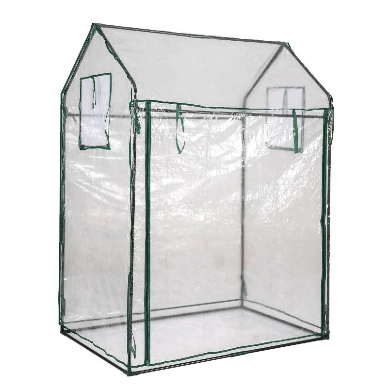 Helloshop26 - Mini serre à tomates 129 x 80 x 173 cm protection toutes saisons ventilation optimale en PVC transparent noir 20_0018800 - noir 3000232_0
