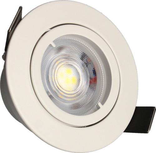 Kit 3 spots LED blancs encastrables Jade orientables - Module Triac 5W, 2700K, 400lm, ø83_0