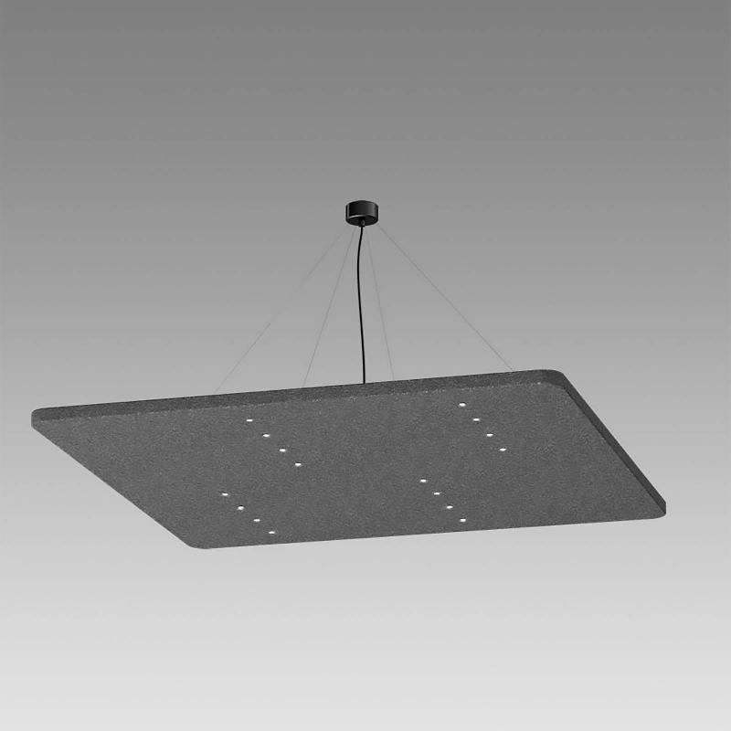 LED-WORKS AUSTRIA LEDWORKS SONO-LED SQUARE 16 SUSPENDU 940 38° GRIS