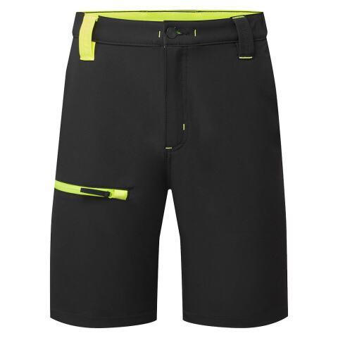LOT DE 2 - PORTWEST CD882 BERMUDA WX2 ECO-CONÇU STRETCH NOIR/JAUNE - TAILLE 40