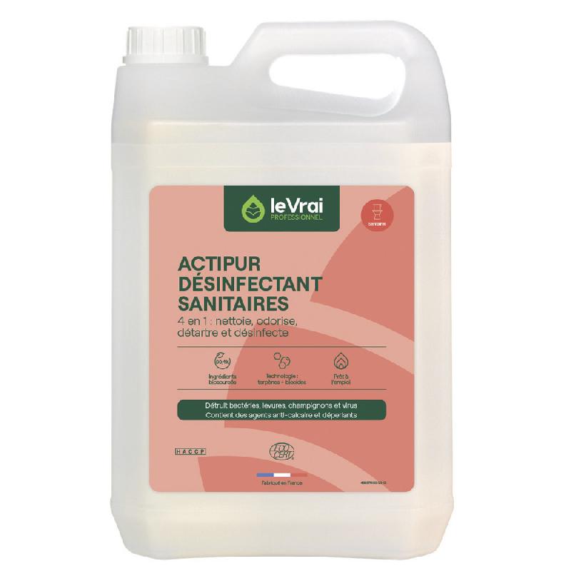 NETTOYANT DÉSINFECTANT SANITAIRES PAE LE VRAI ACTIPUR 5 L