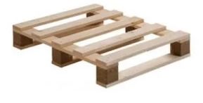 Palette en bois standard 600 x 800 - à plots rasants - charges dynamiques jusqu'à 1200 kg_0