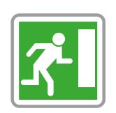 Panneau de signalisation - Indication issue de secours vers la droite - CE30a_0