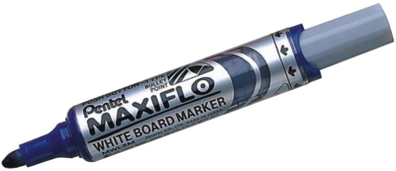 Pentel Maxiflo Green Label Marqueur pour Tableau Blanc à Pointe conique large Bleu - bleu plastique MWL5M-CO_0