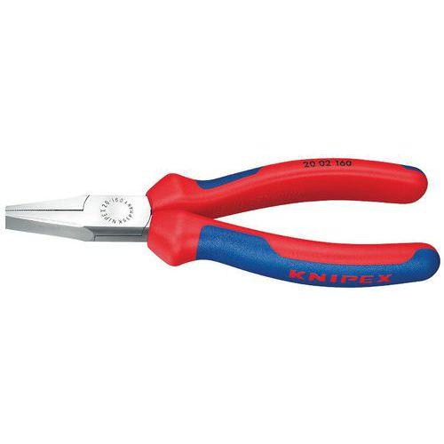 PINCE À BECS COURTS ET PLATS - 160MM - GAINAGE BI-MATIÈRE - TÊTE POLIE - KNIPEX