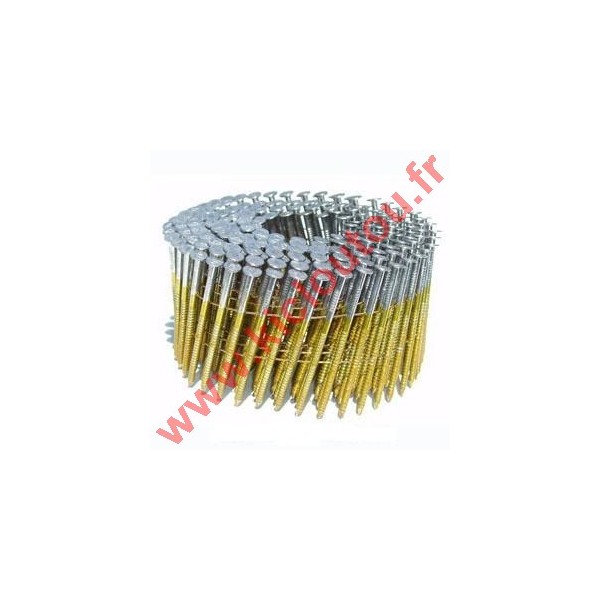 POINTES 16° 2.5X50 MM CRANTÉES ACIER - ROULEAU DE 300 CLOUS