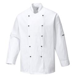 Portwest - Veste de cuisine manches longues et poignets réversibles SOMERSET Blanc Taille 4XL - XXXXL blanc 5036108256532_0