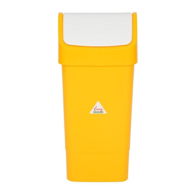 Poubelle polypropylène à couvercle battant SYR jaune 50L - 330 x 320 x 710 mm - SCOT YOUNG - 0615402157018_0