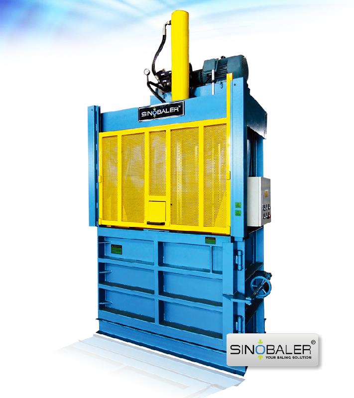Presse à balles verticale Sinobaler - Traitement intensif pour carton et déchets - Modèles SVBS2-300S8060, SVBS2-300S11076, SVBS2-300S15276 (HD), SVBS2-500S15276_0