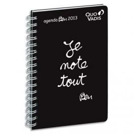 QUO VADIS CAHIER BEN SPIRALÉ 128 PAGES LIGNÉE, PAPIER BLANC - PHRASE EN FRANÇAIS