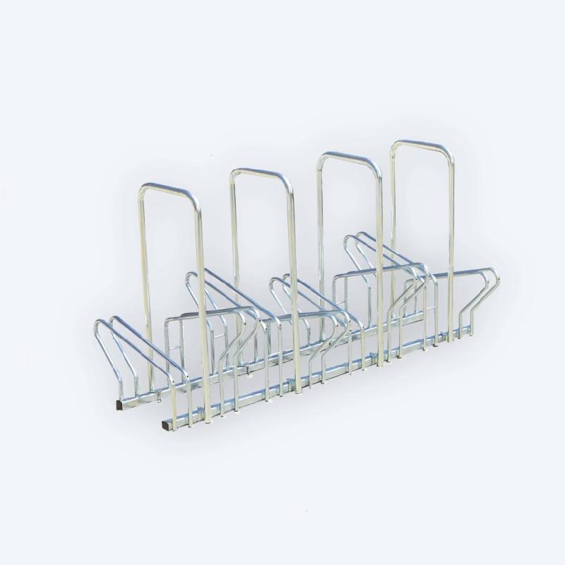 Râtelier Hollandais pour 8 vélos au sol avec arceaux antivol_0