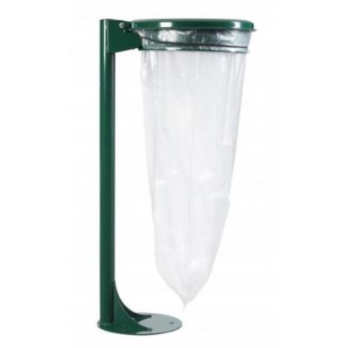 Rossignol Support de sac avec couvercle et poteau/platine Collecmur extrême - 110l - vert mousse - RAL 6005 - 3019920576462_0