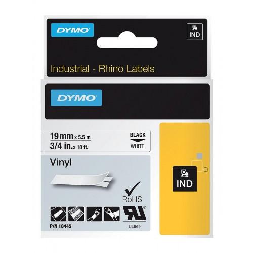 RUBAN CONTINU ÉTIQUETTES VINYLE POUR RHINO 6000 - 24 MM - BLANC/NOIR DYMO