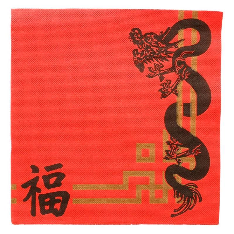 Serviette papier gaufré 2 plis rouge Chine 40x40cm - par 1200_0