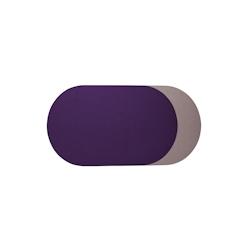 Stil Casa, set de 12 sets de table bicolores, polyuréthane cousu, 48xh. 30 cm, finition dollar couleur violet/rose. - TOV4830-D-VC_0