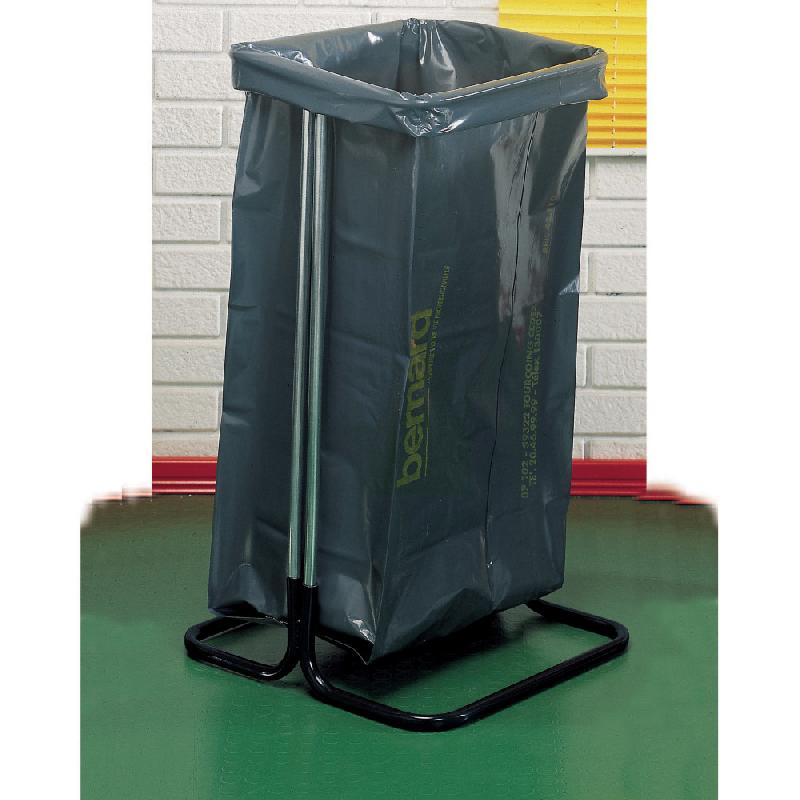 SUPPORT SAC POUBELLE D'INTÉRIEUR SUR PIED NOIR SANS COUVERCLE 110 L