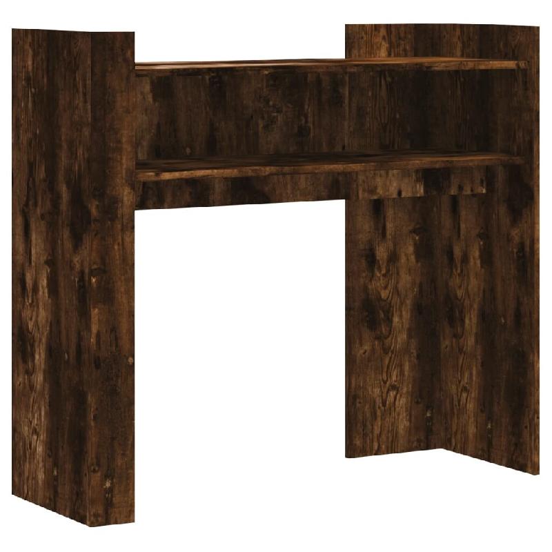 Table console chêne fumé 100x35x90 cm bois d'ingénierie Modèle Atlas Infinite Flex - 848469_0