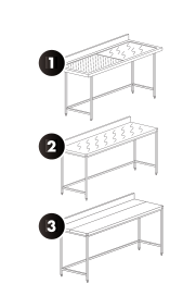 Table de dessouvidage et découpe - inox 18/10 - plan de travail avec écoulement et bac de récupération_0
