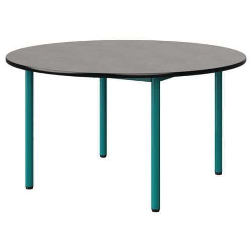 TABLE MALIBU Ø 120 T4 4P STRA BÉTON F186/NOIR BLEU 5018