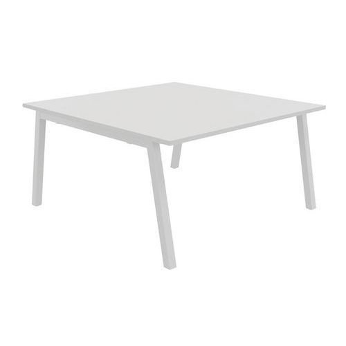 TABLE PARTAGE 140 X 143 CM BLANC / BLANC - BURONOMIC