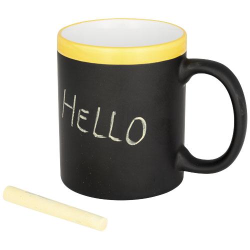 Tasse d'écriture Chalk 250ml - finition tableau noir, craie incluse, céramique, norme EN12875-1_0