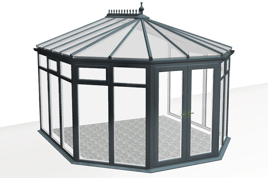 Véranda sur mesure OXFORD V2 - Version Vitrage Complet_0